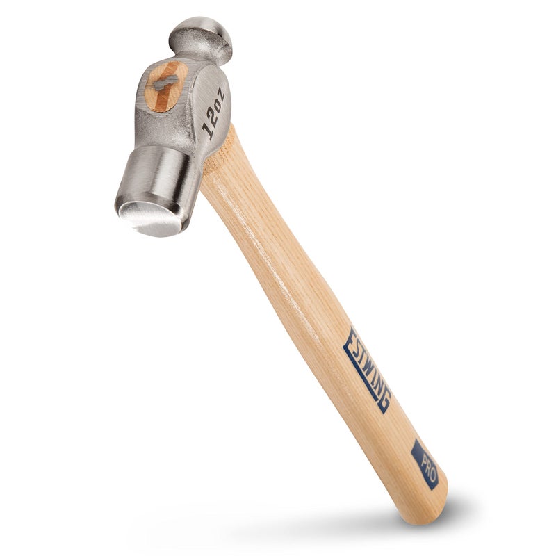 Estwing مطرقة بالين من إيستووينغ - 12 أونصة أداة للعمل بالمعادن مع رأس فولاذي مطروق ومقبض خشبي من هكوري - MRW12BP - Image 1